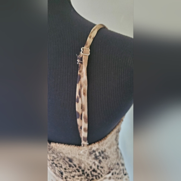 Fashion Nova S Wild Emotions Leopard Print Satin Cocktail Party Club Midi Dress - Picture 10 of 10